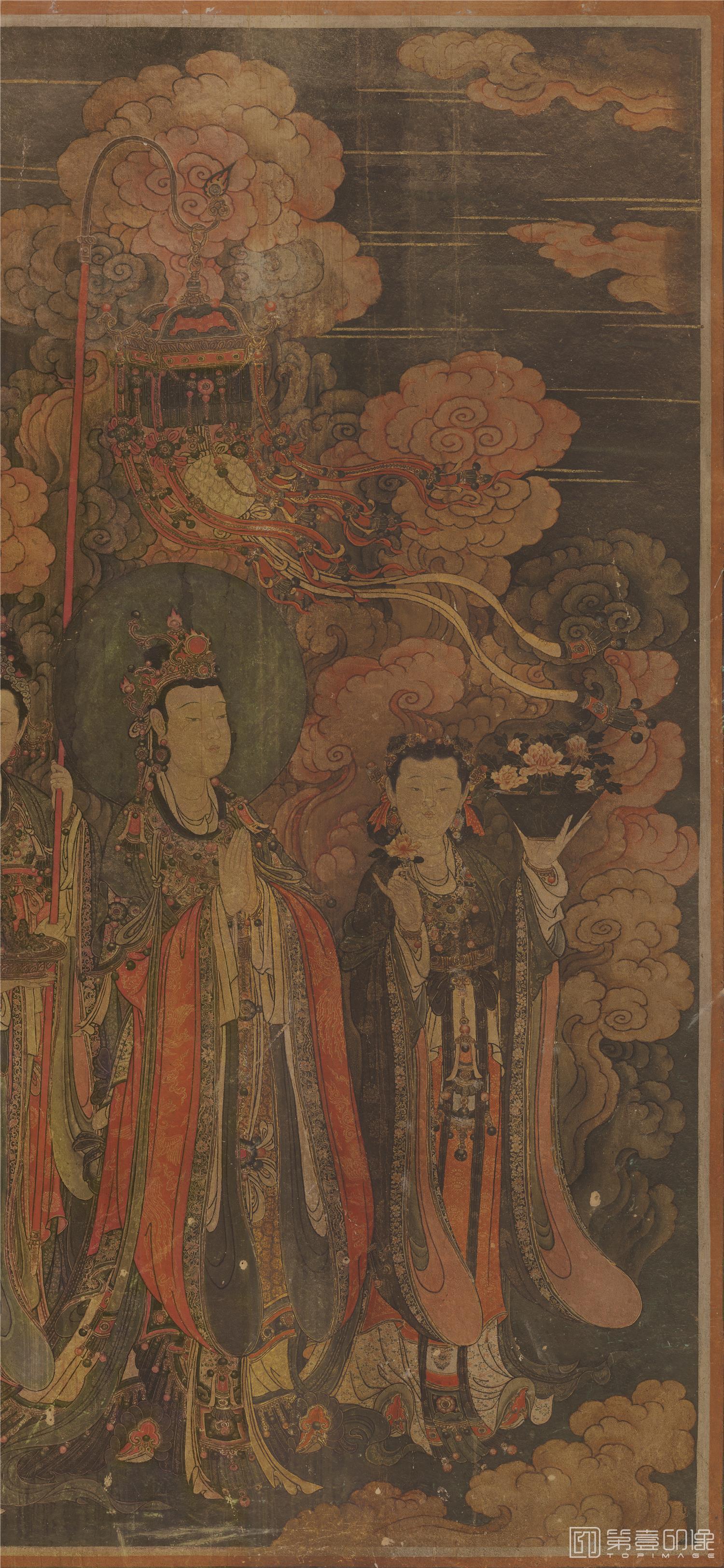 壁画-佛画 法海寺壁画 帝释天西全图-分段-1-486x210