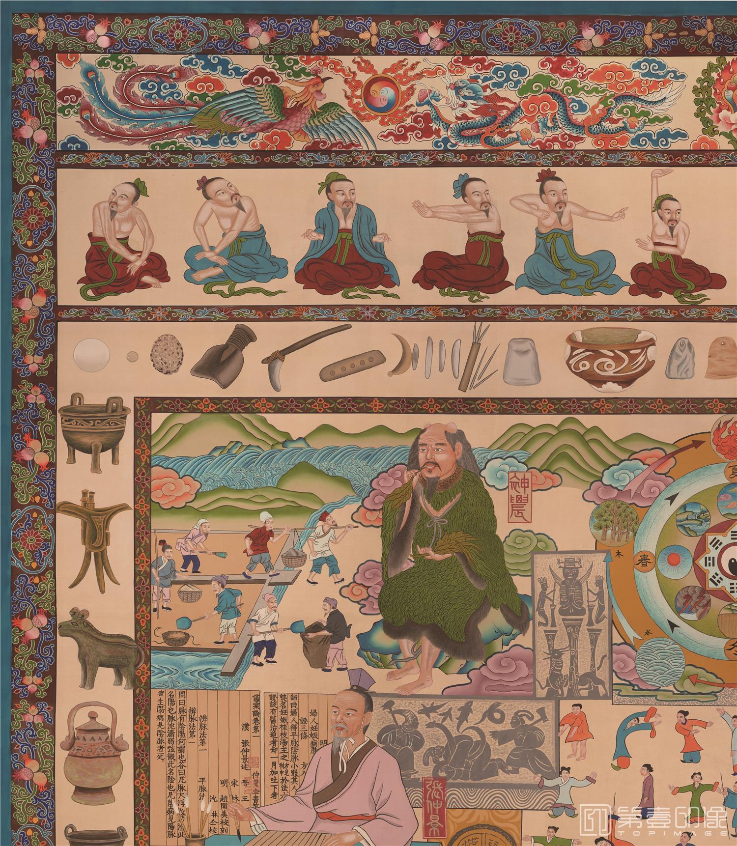 壁画-佛画 经变故事图立轴绢本-分段-1-299x173