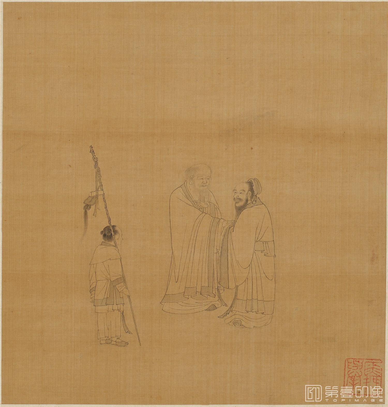 国画-白描人物故事图册24帧绢本-001-21.5x20.5