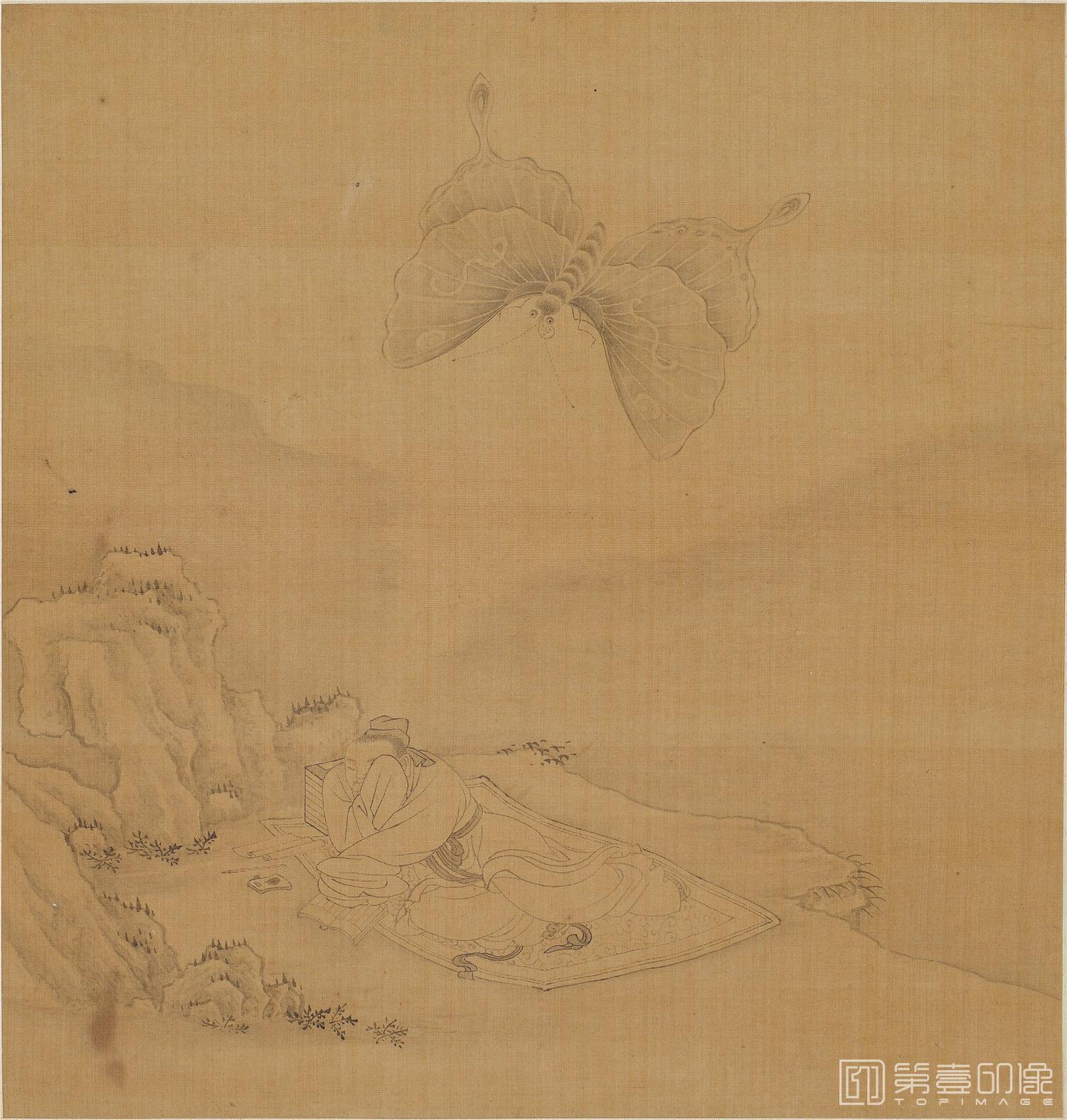 国画-白描人物故事图册24帧绢本-008-21.5x20.5