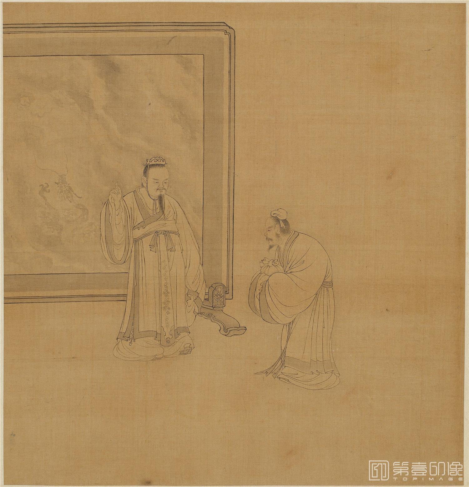 国画-白描人物故事图册24帧绢本-010-21.5x20.5