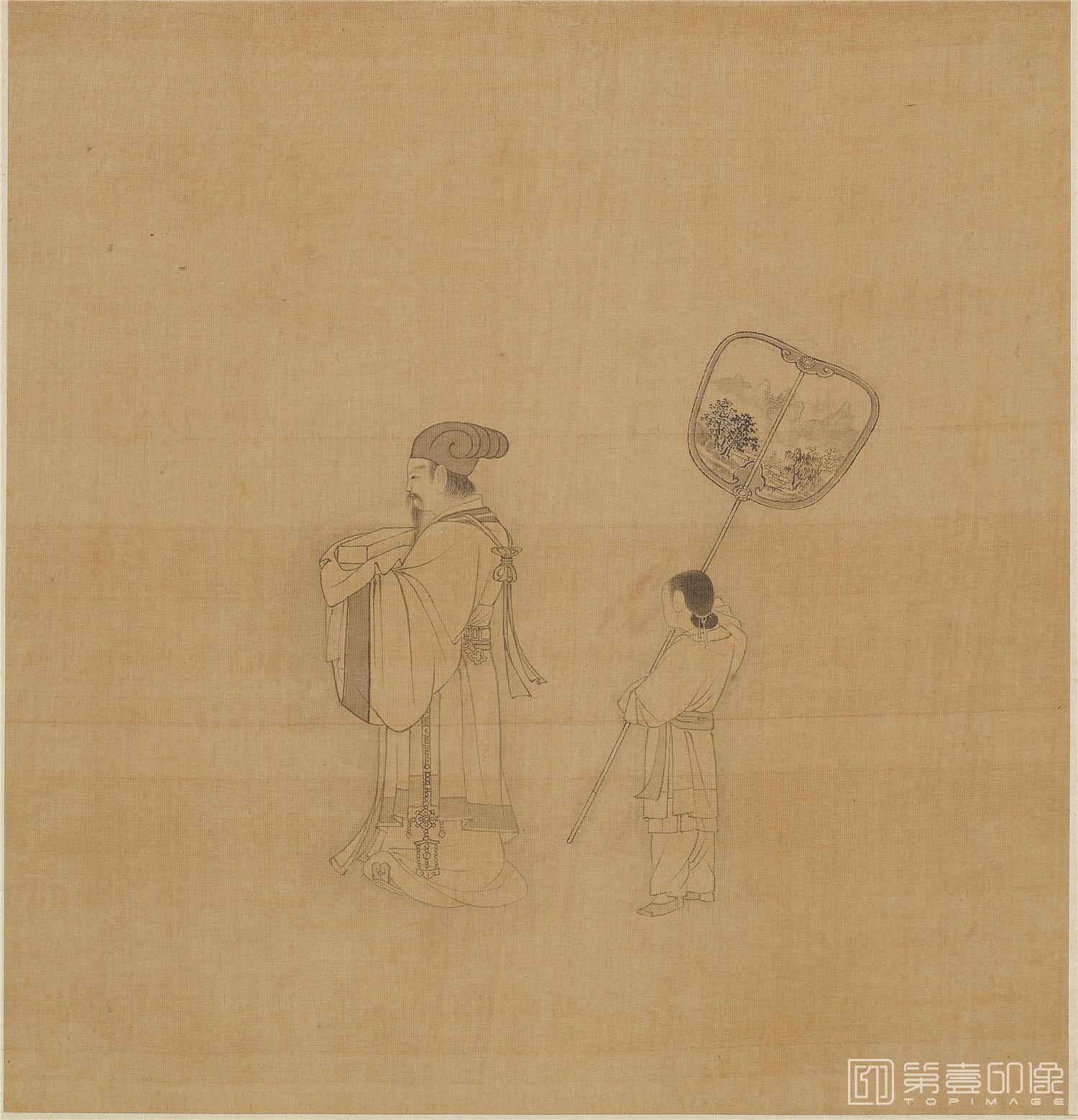 国画-白描人物故事图册24帧绢本-013-21.5x20.5