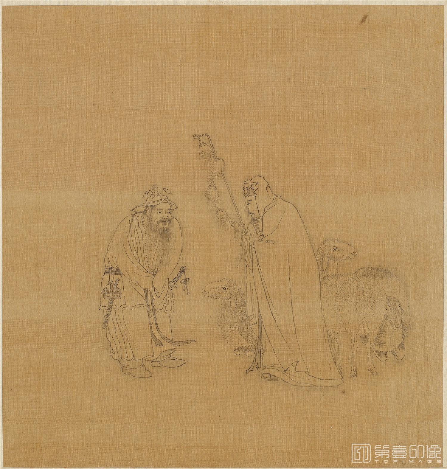 国画-白描人物故事图册24帧绢本-022-21.5x20.5