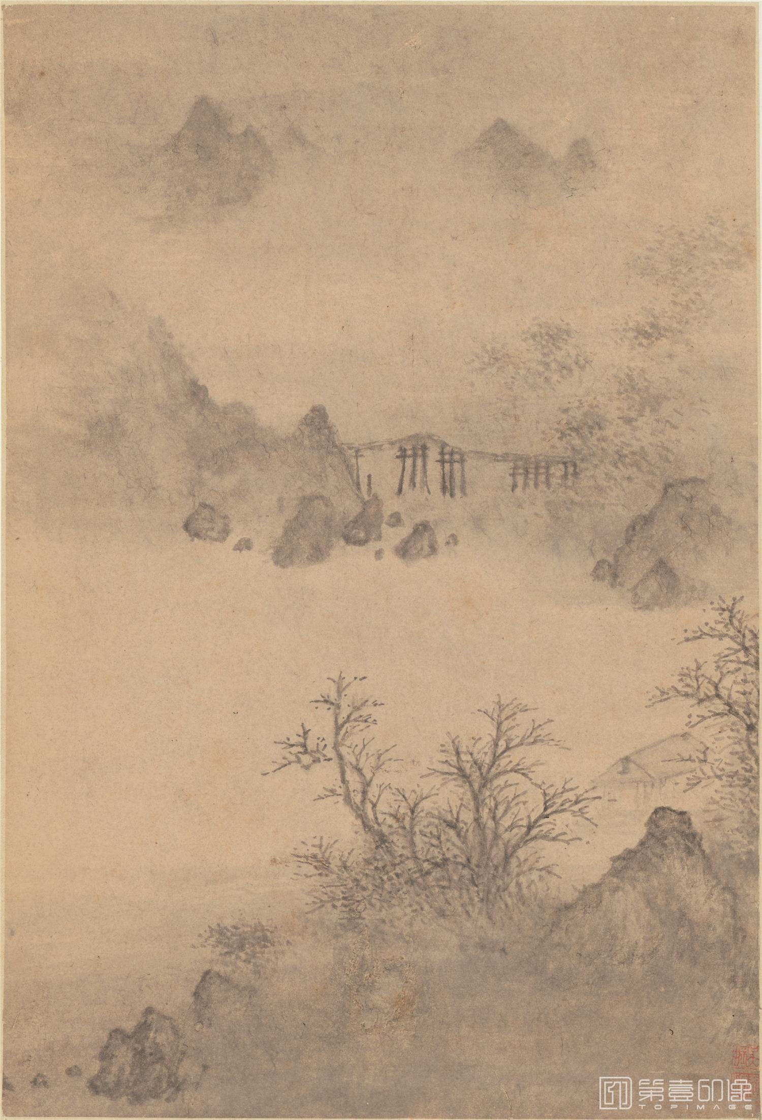 国画-山水册页-纸本-006-23X33.5cmX6