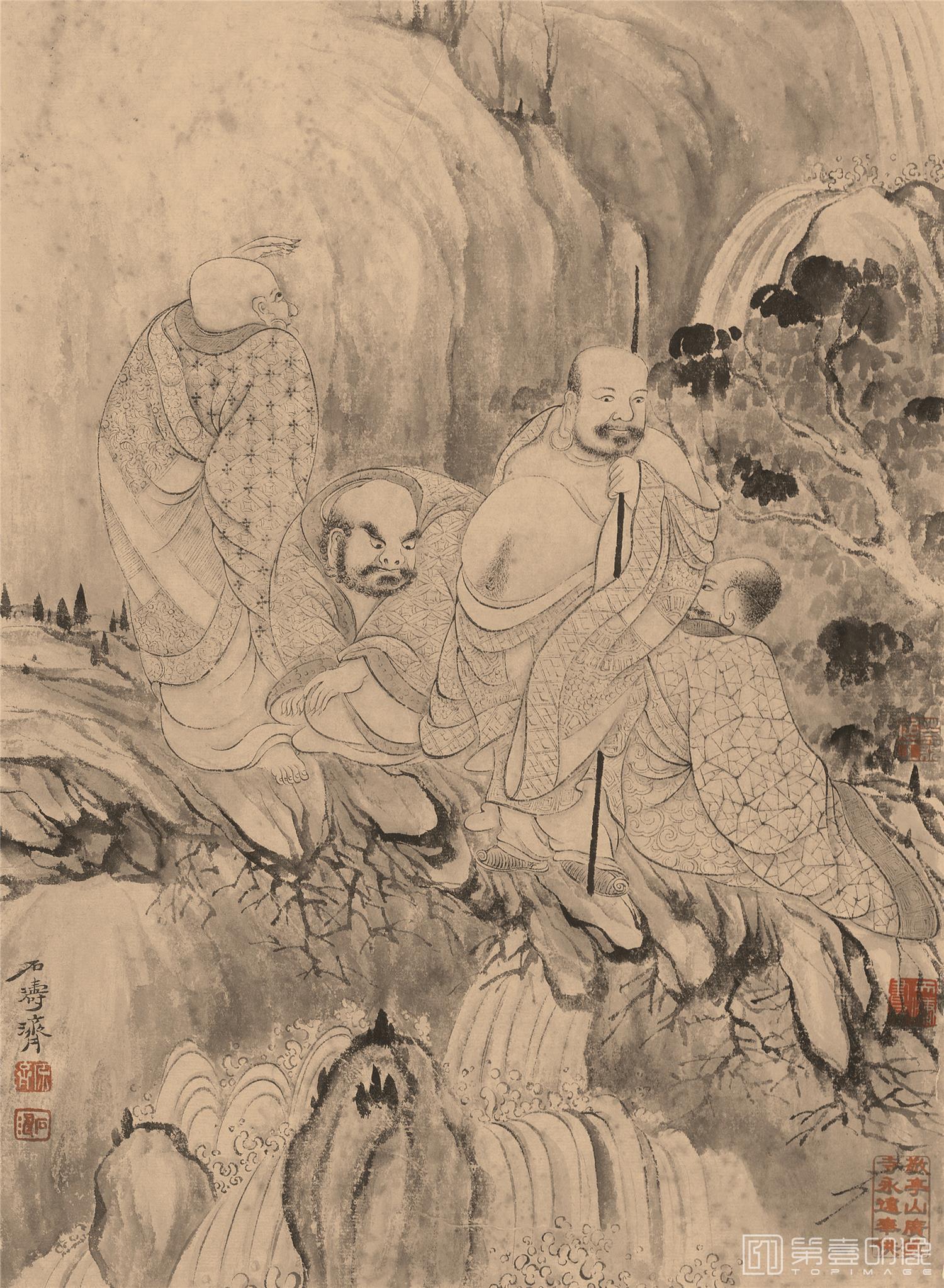 国画-百开罗汉册-016