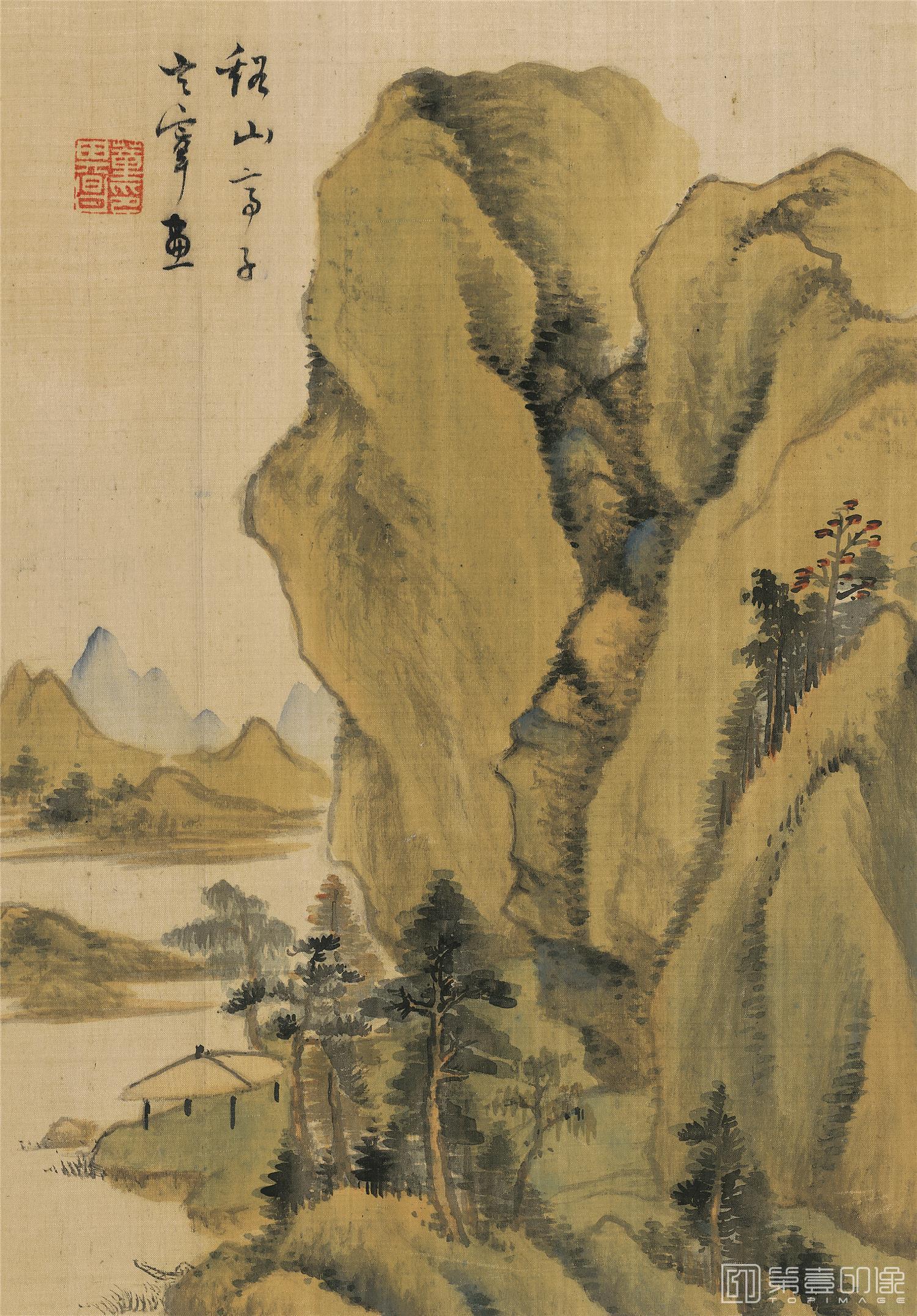 国画-山水十开-绢本-008