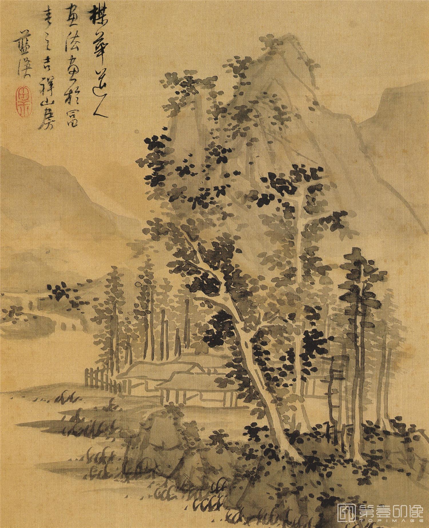国画-仿古山水册-纸本-009-16x20cm