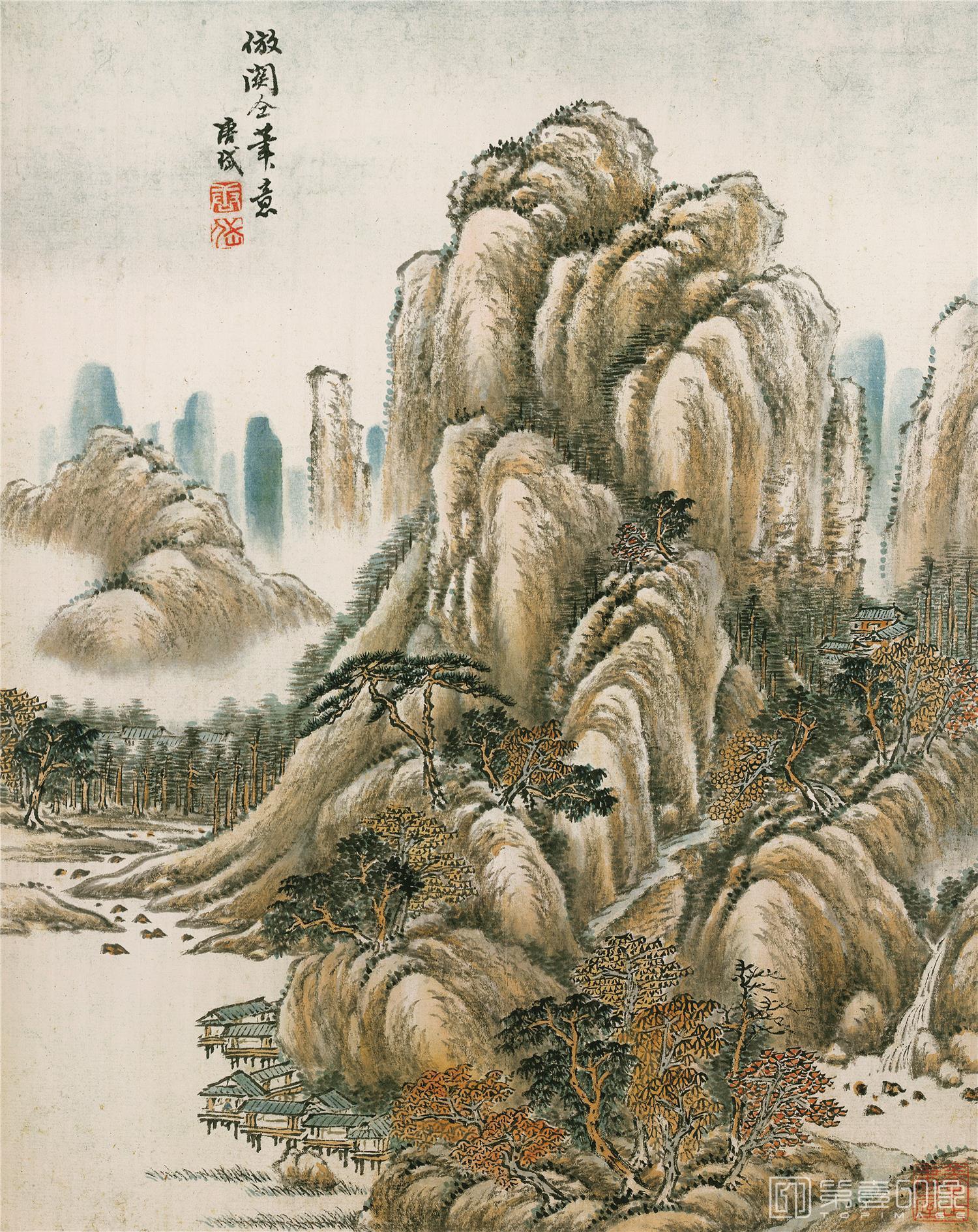 国画-仿古山水册-册页-005