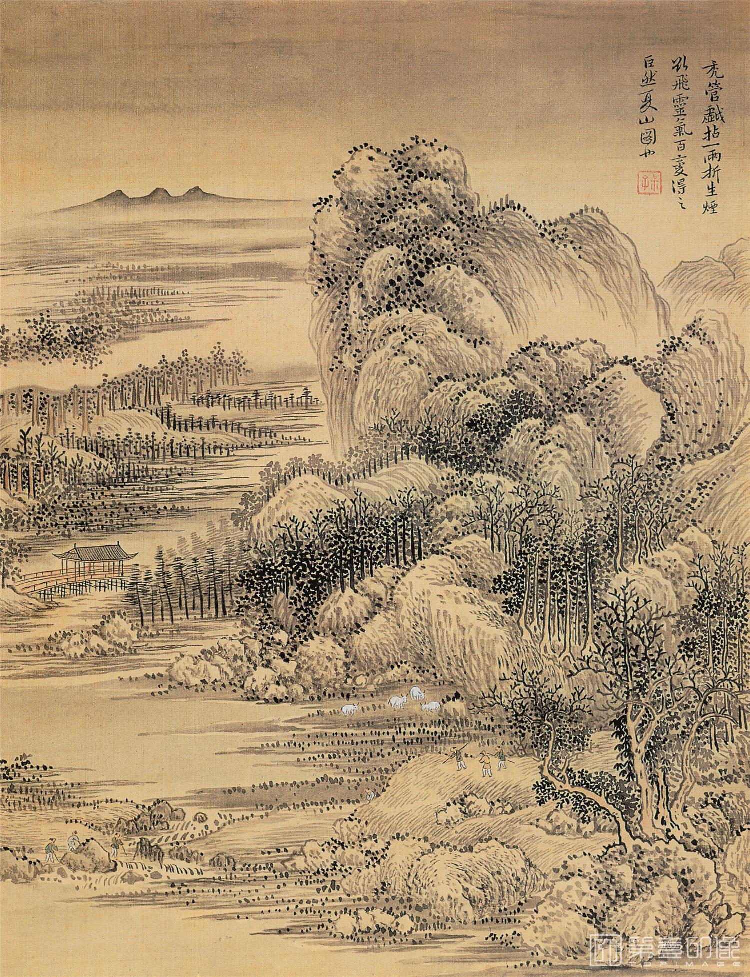 国画-仿古山水册-纸本-003-16x21cm