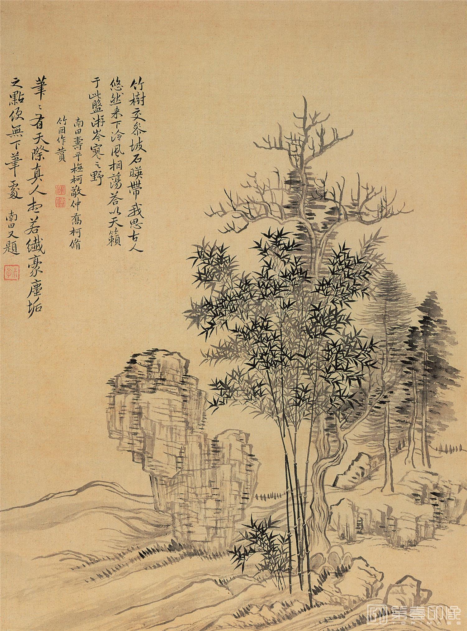 国画-仿古山水册-纸本-004-16x21cm