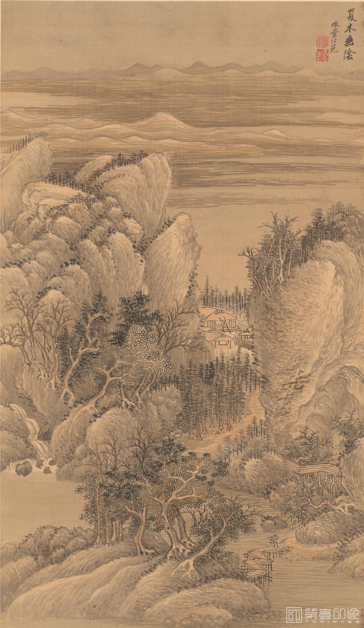 国画-山水册页-绢本-004-33.5x57.8cmx10开