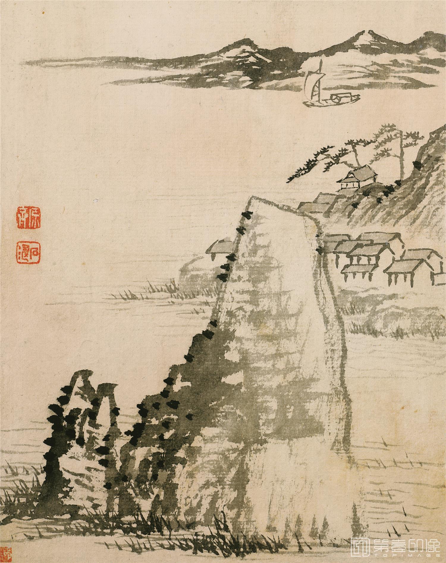 国画-山水十开-003-17.9x22.6cm