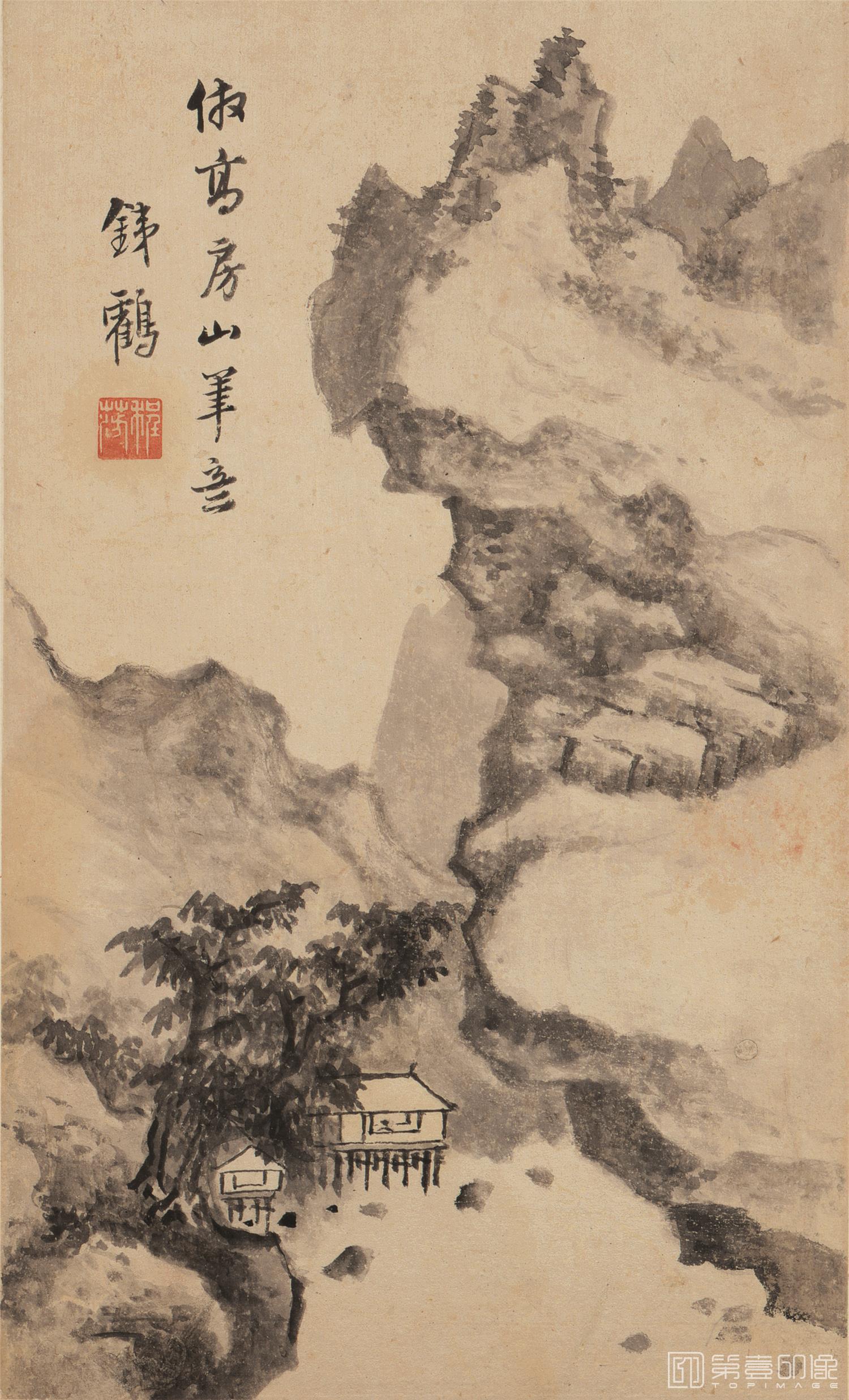 国画-仿古山水图-001-28x17