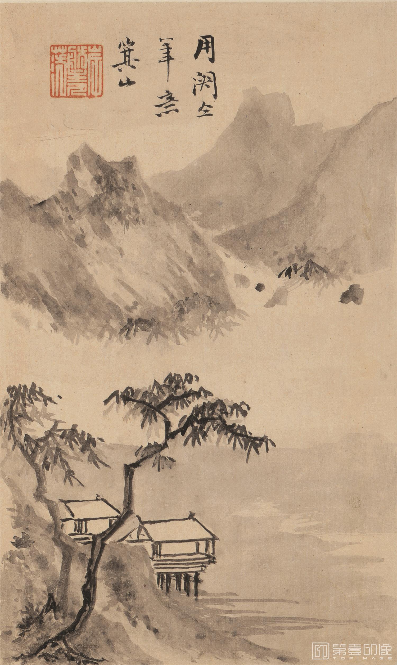 国画-仿古山水图-002-28x17