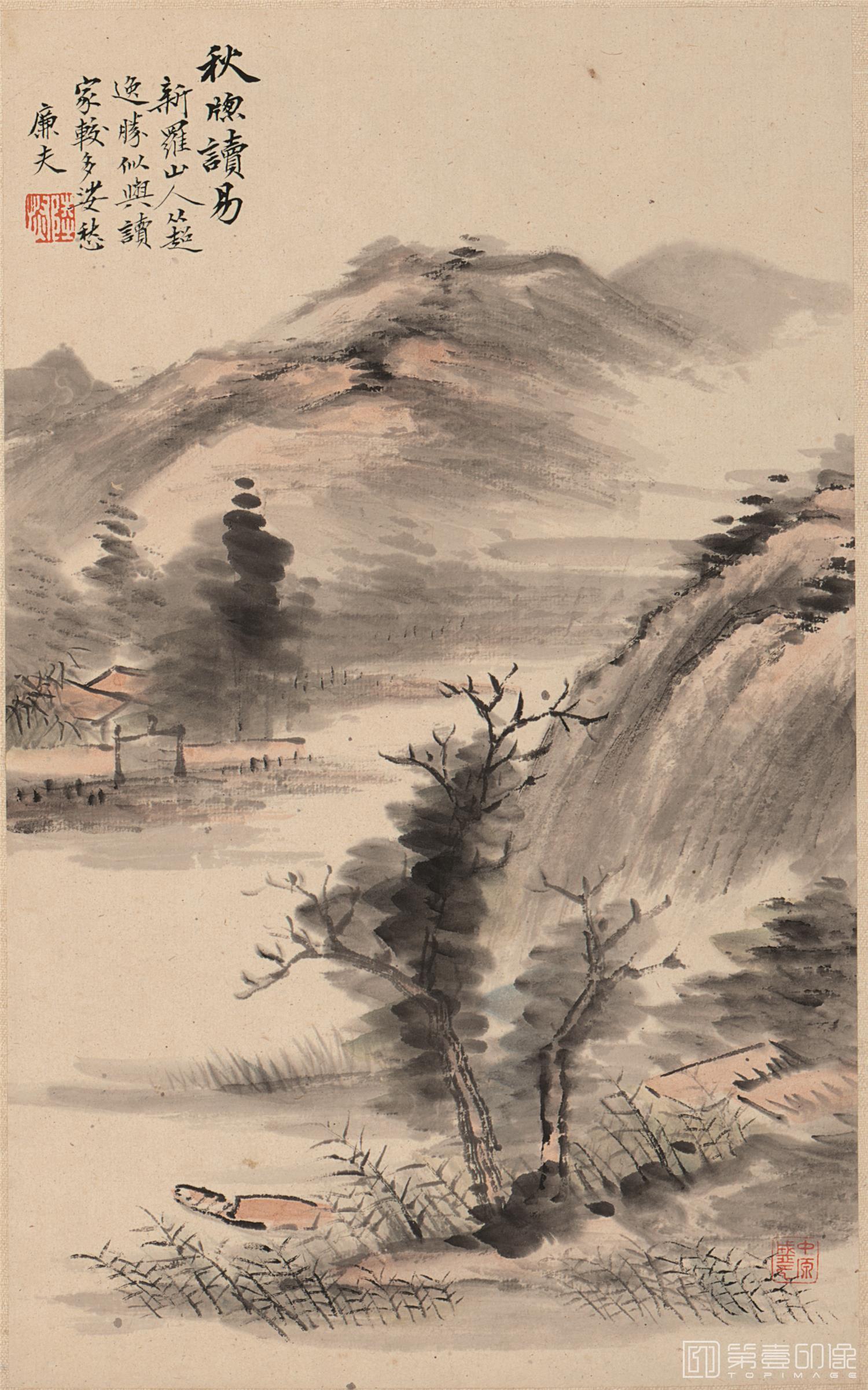 国画-山水册页图-纸本-002-16x25cm