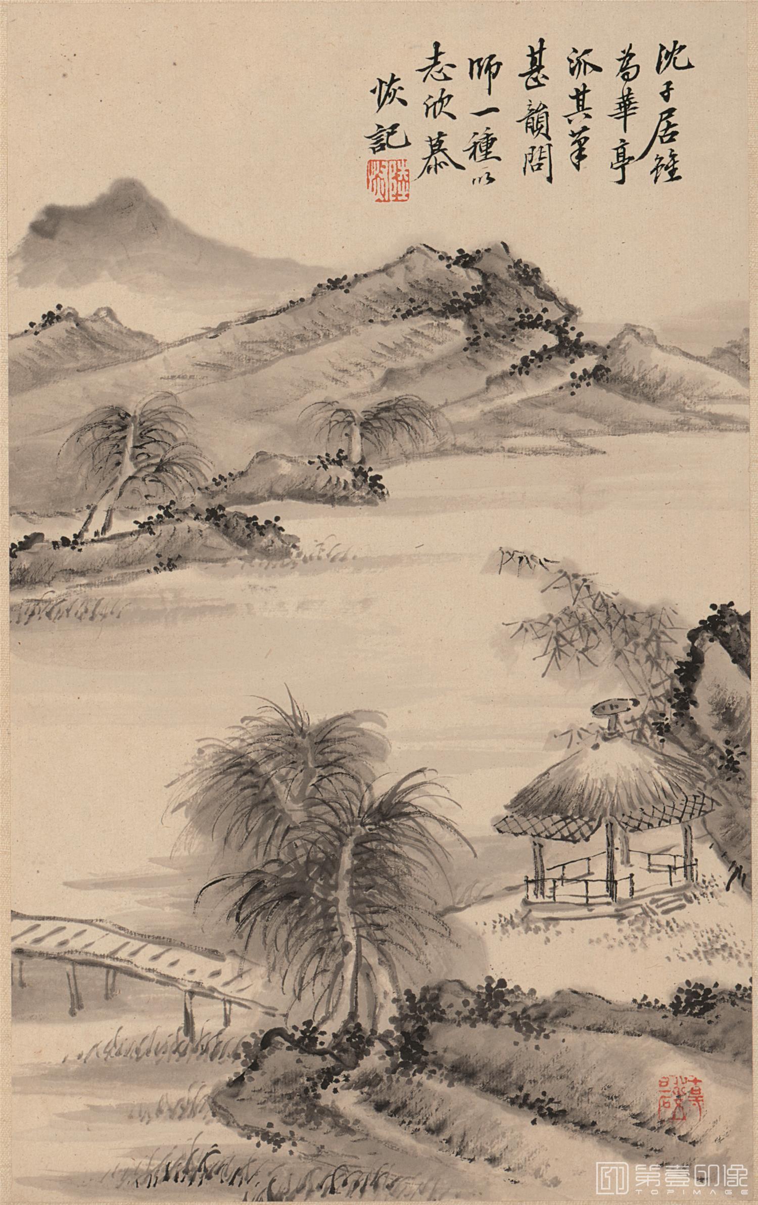 国画-山水册页图-纸本-003-16x25cm
