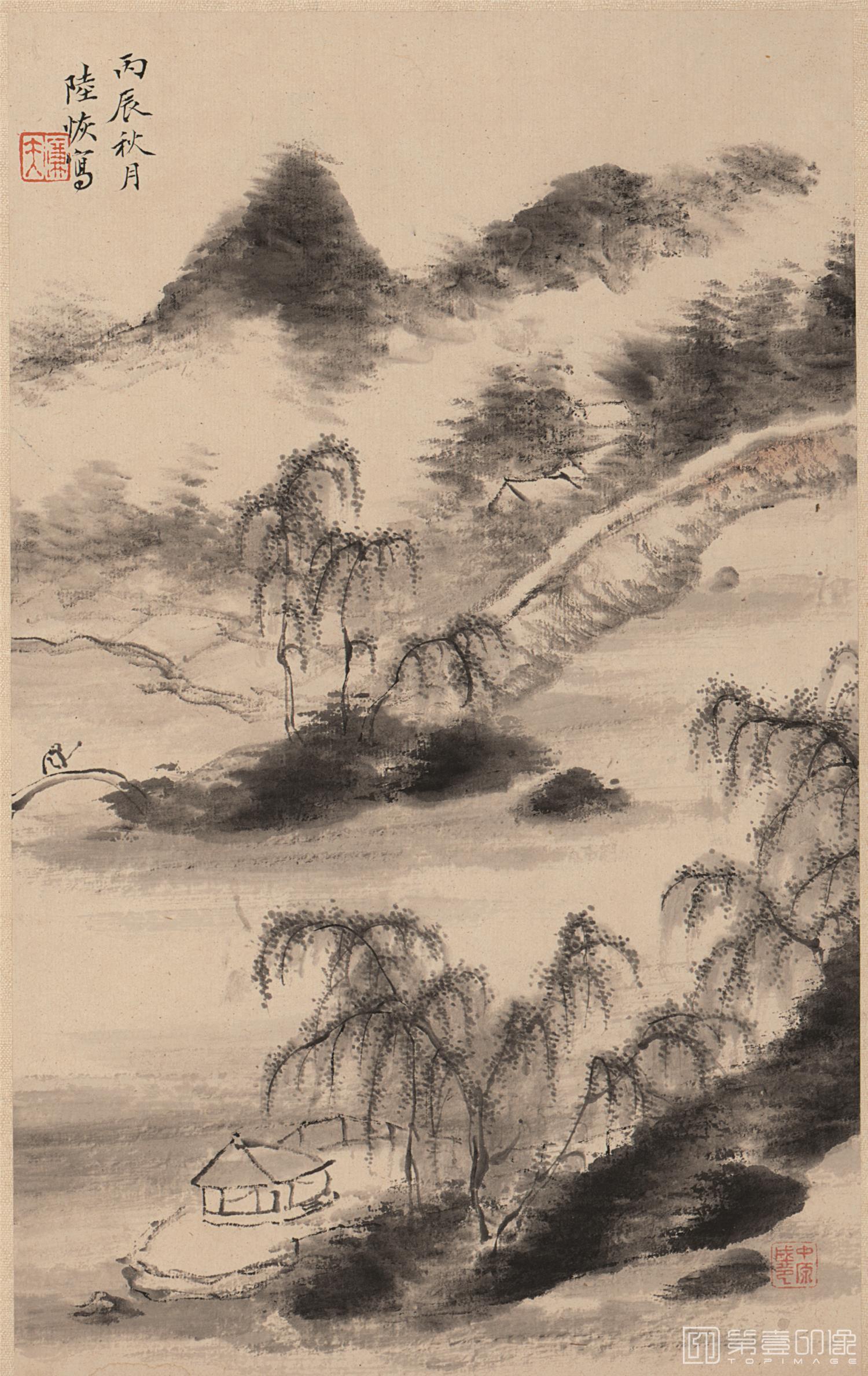 国画-山水册页图-纸本-007-16x25cm