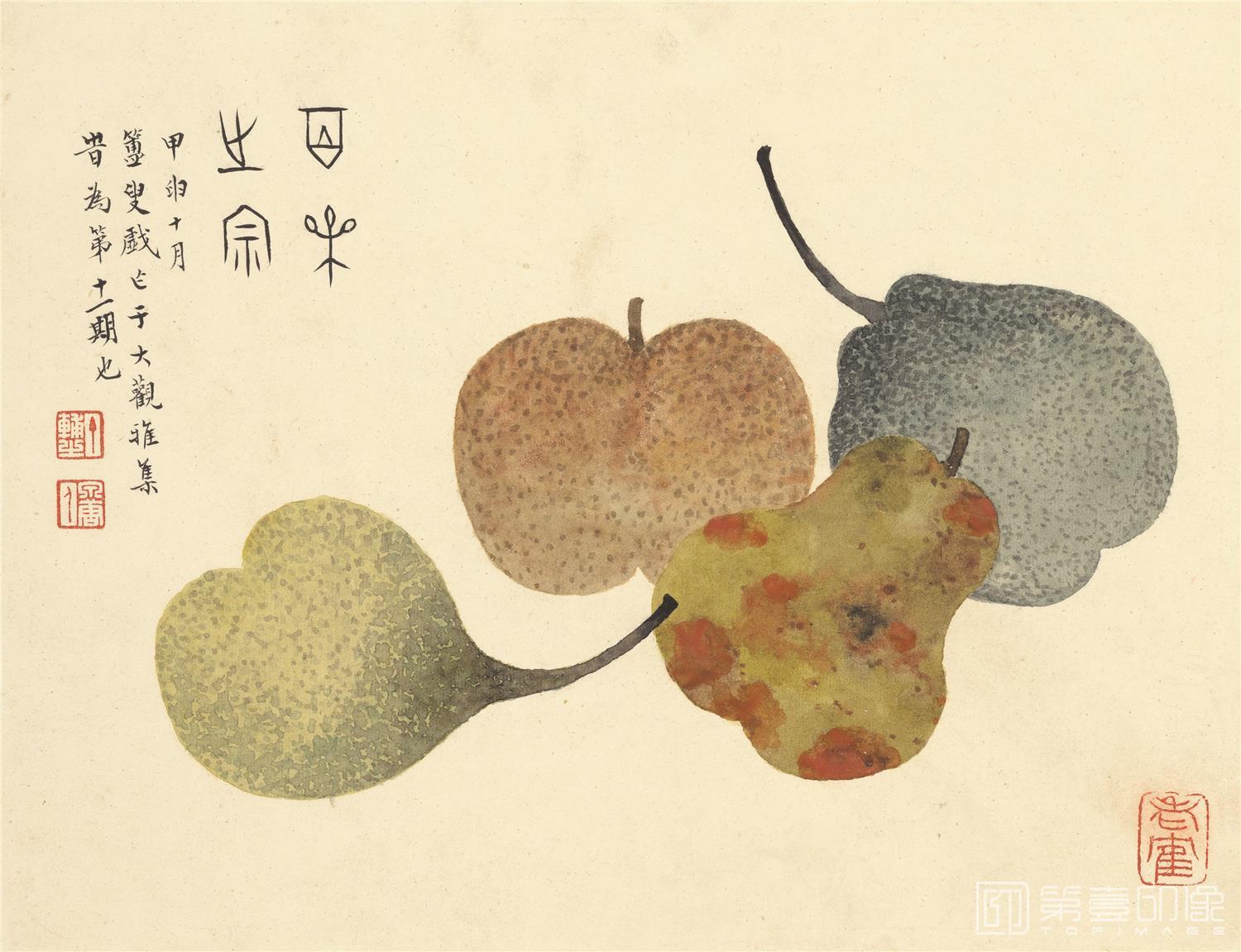 国画-蔬果册-纸本-004-25x22cm