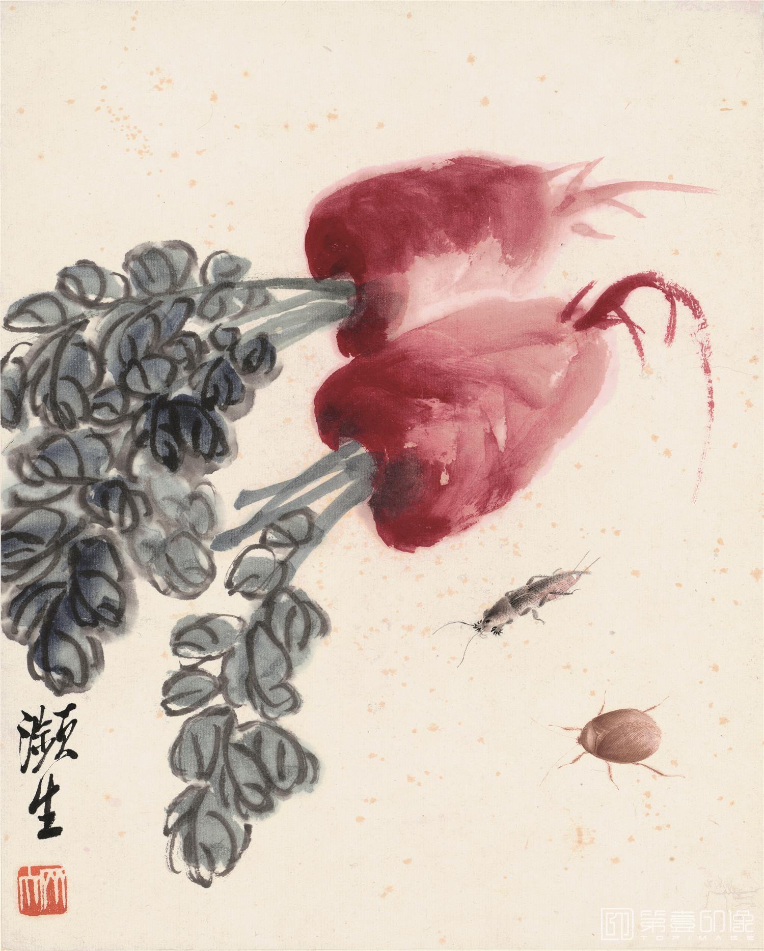 国画-可惜无声-纸本-009-23.7x29.4cm