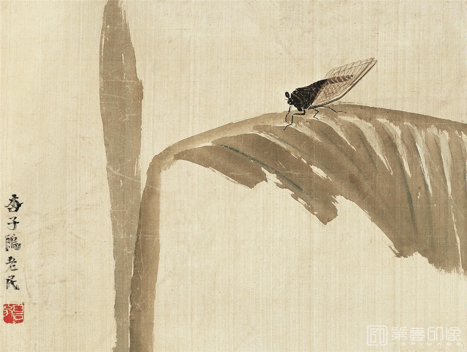 国画-工虫花草-绢本-001-27x20cm
