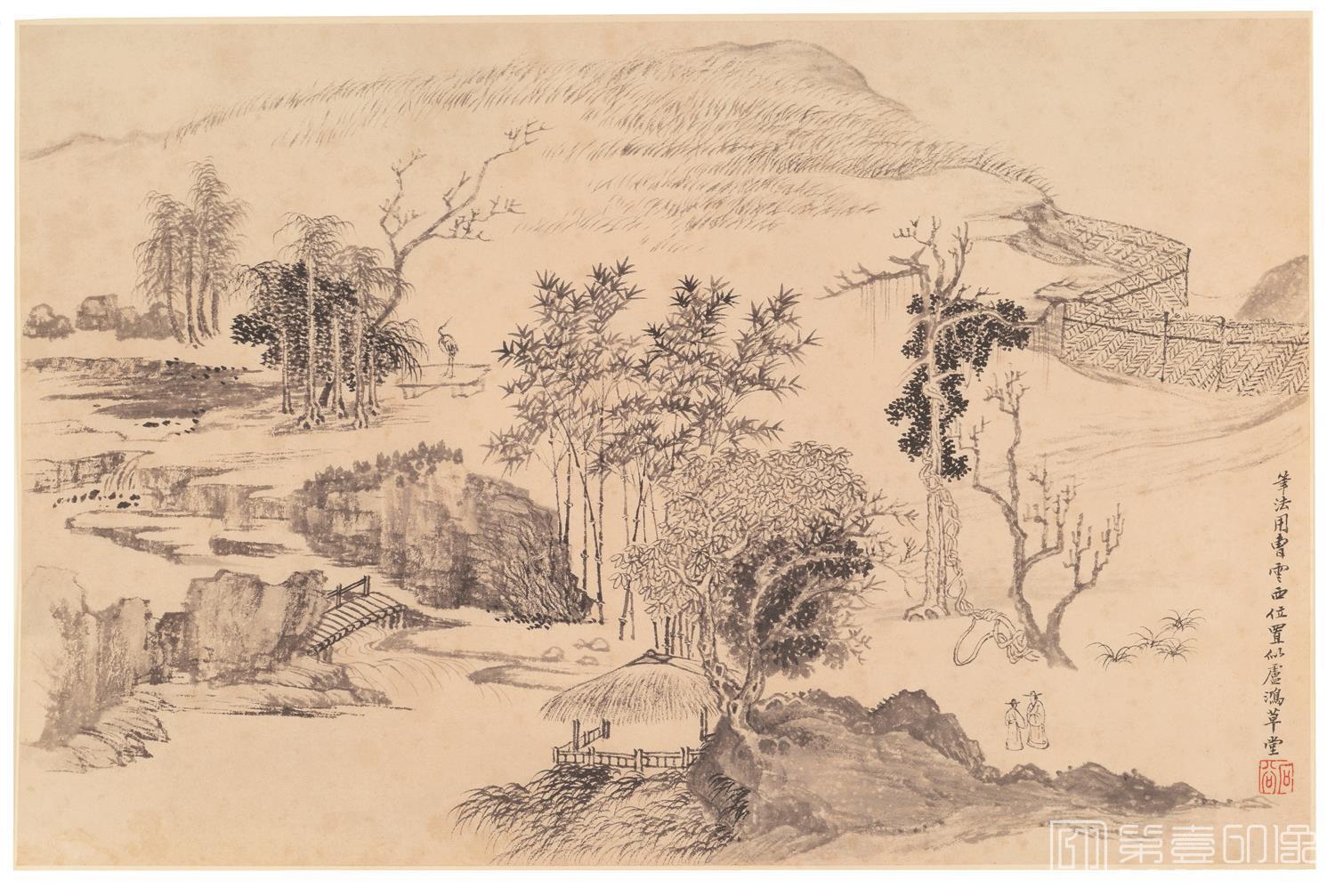 国画-草堂-纸本