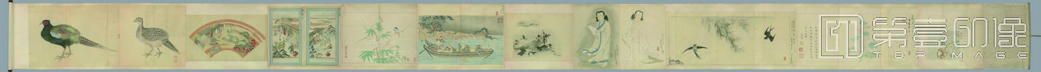 国画-花鸟卷纸本-001-40x555cm