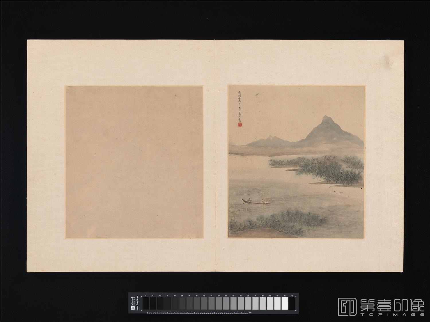 国画-题诗画册纸本16帧-003-34.9×28.3cm