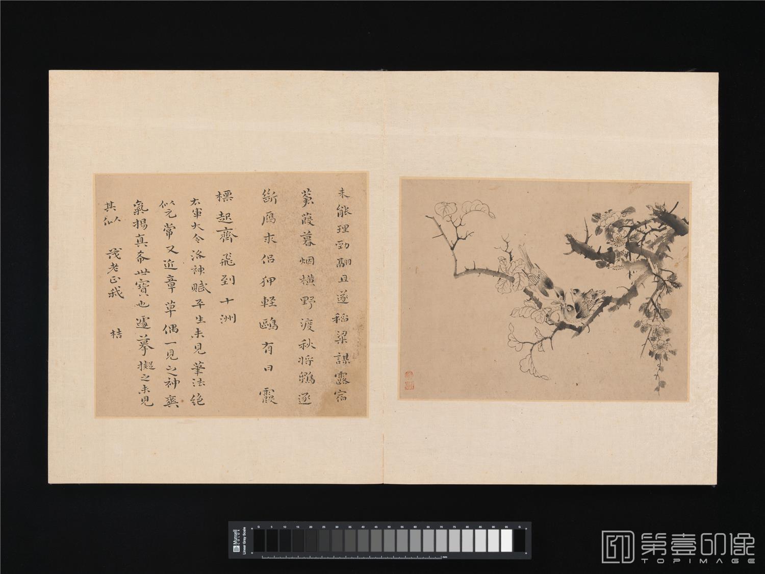 国画-题诗画册纸本16帧-015-34.9×28.3cm