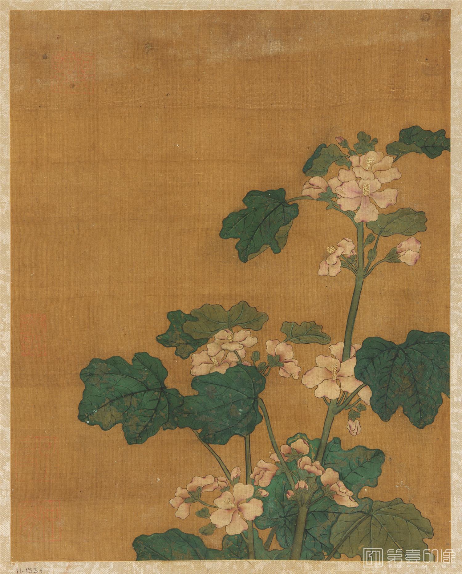 国画-花鸟图册绢本10帧-006-24x30cm