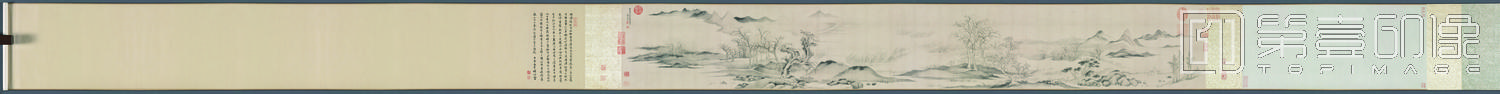 国画-水村图卷纸本-26.7 x 183cm
