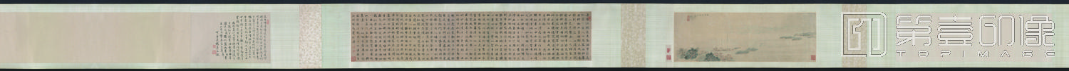 国画-浔阳送客图卷纸本 -20.7 x 59.2cm