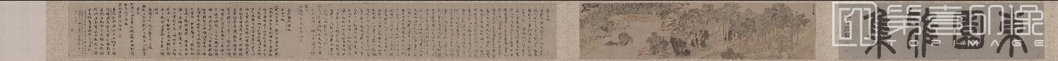 国画-东园图卷绢本-30.2x126.4cm