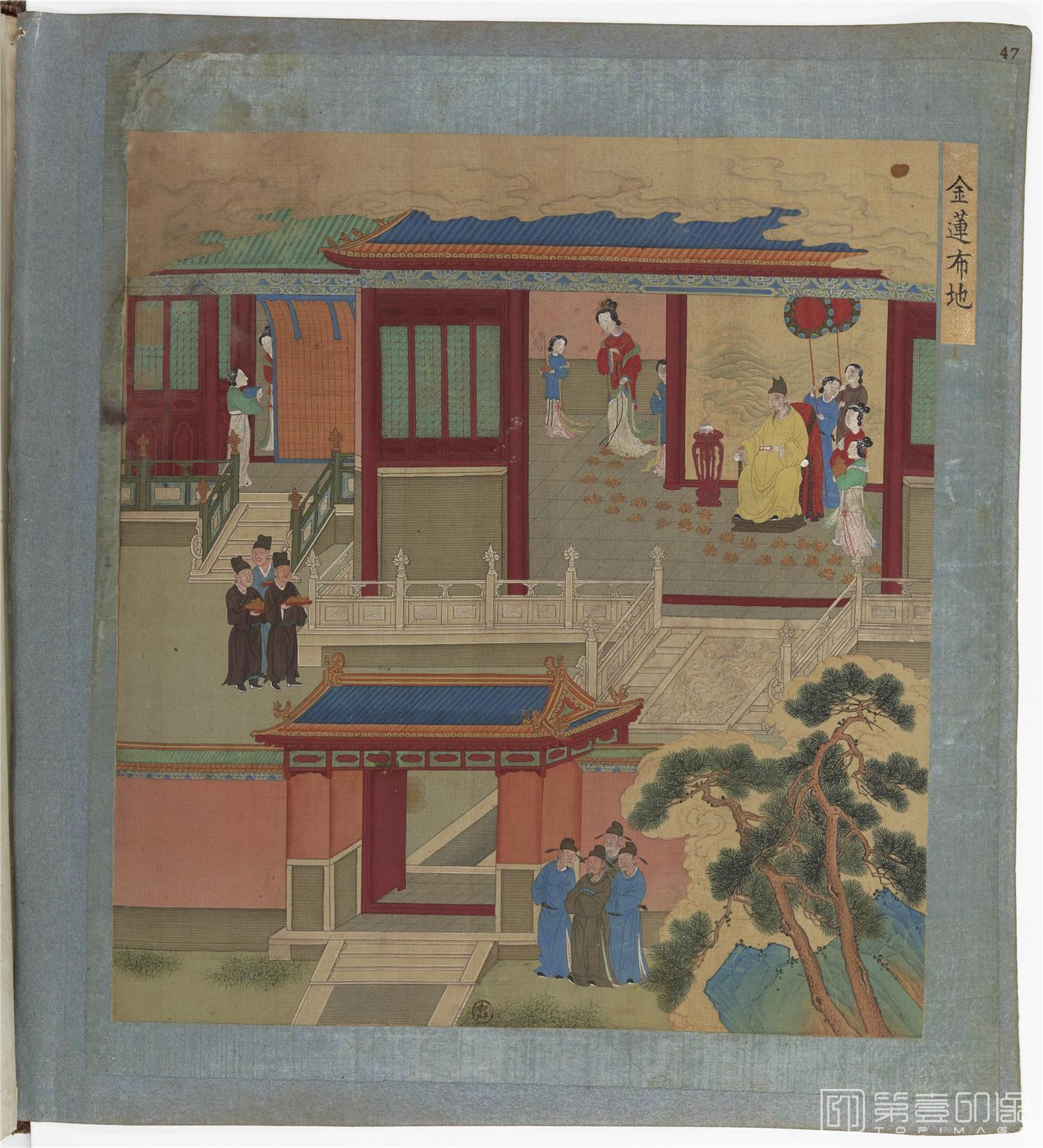 国画-帝鉴图说彩绘本绢本-002-27x30cm