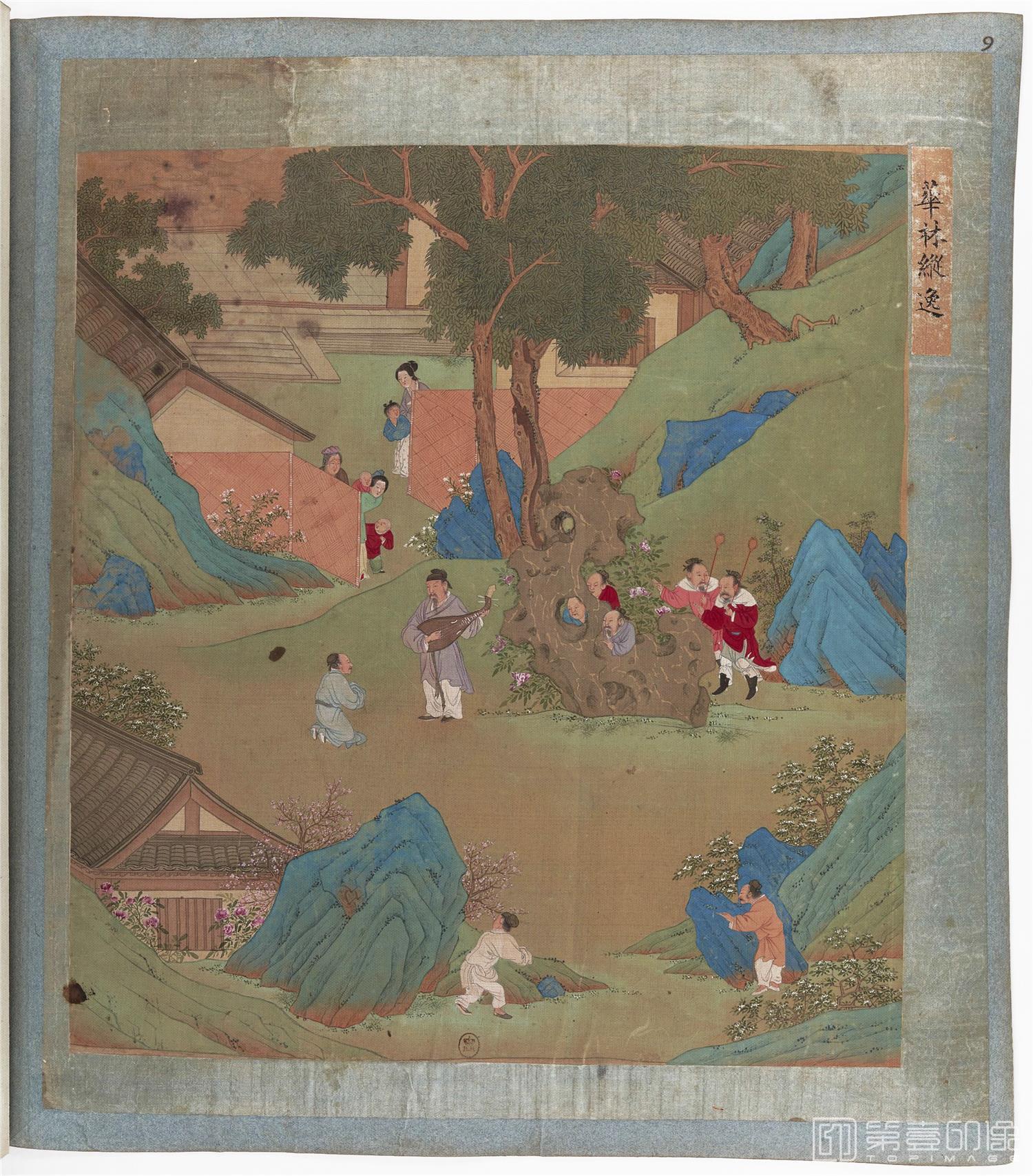 国画-帝鉴图说彩绘本绢本-013-27x30cm