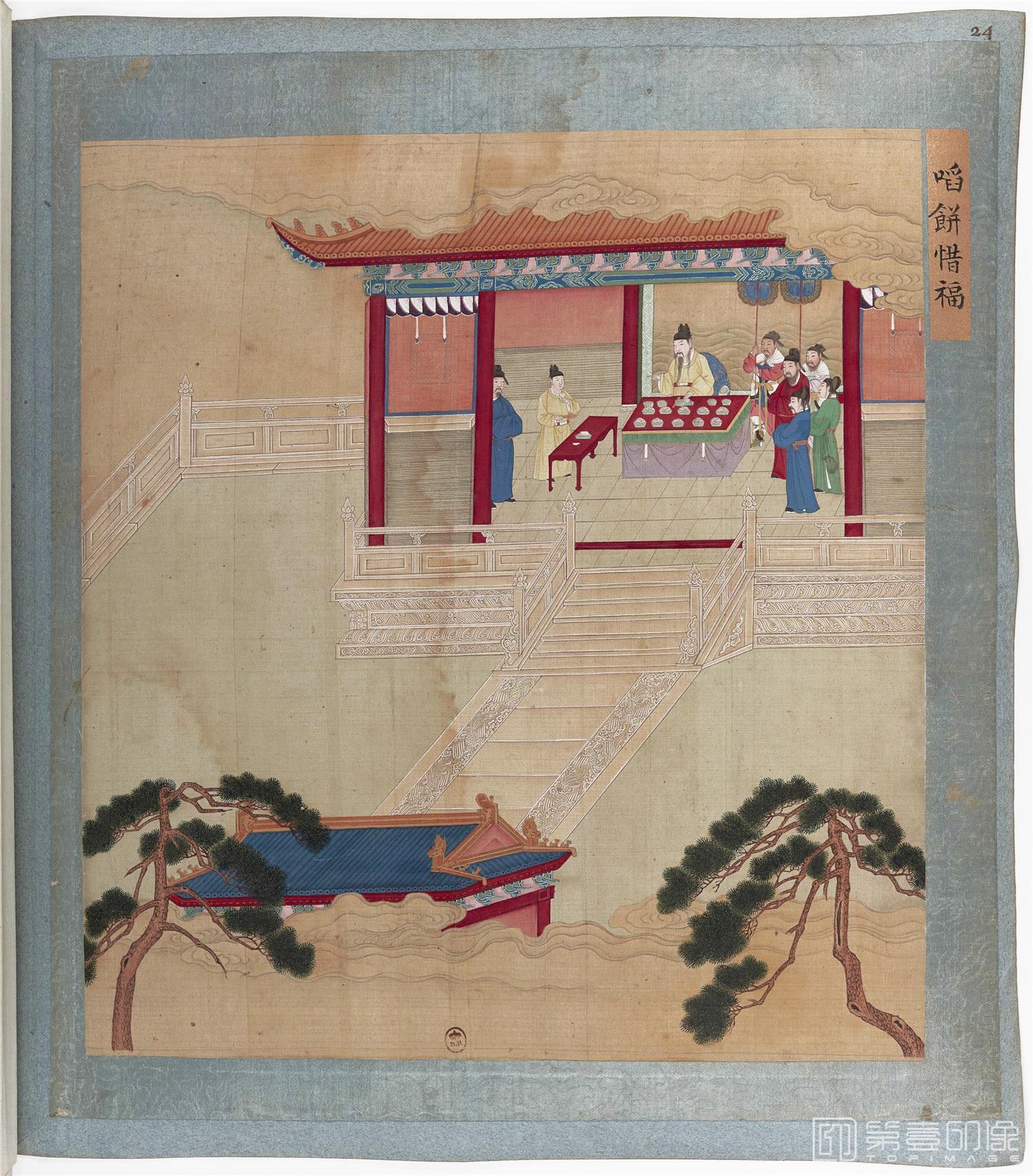 国画-帝鉴图说彩绘本绢本-029-27x30cm