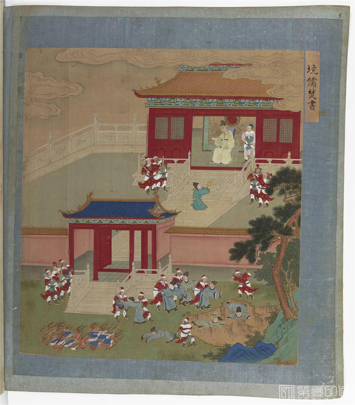 国画-帝鉴图说彩绘本绢本-042-27x30cm