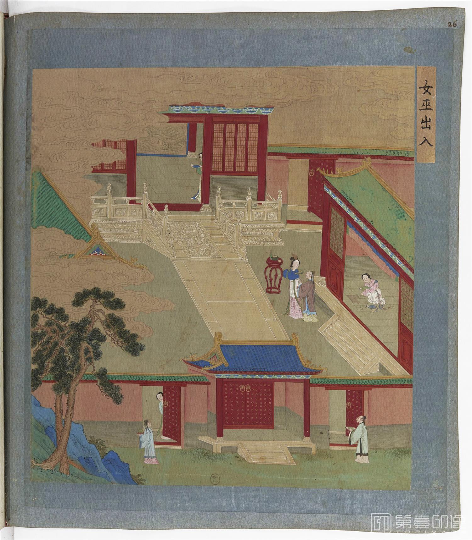 国画-帝鉴图说彩绘本绢本-075-27x30cm