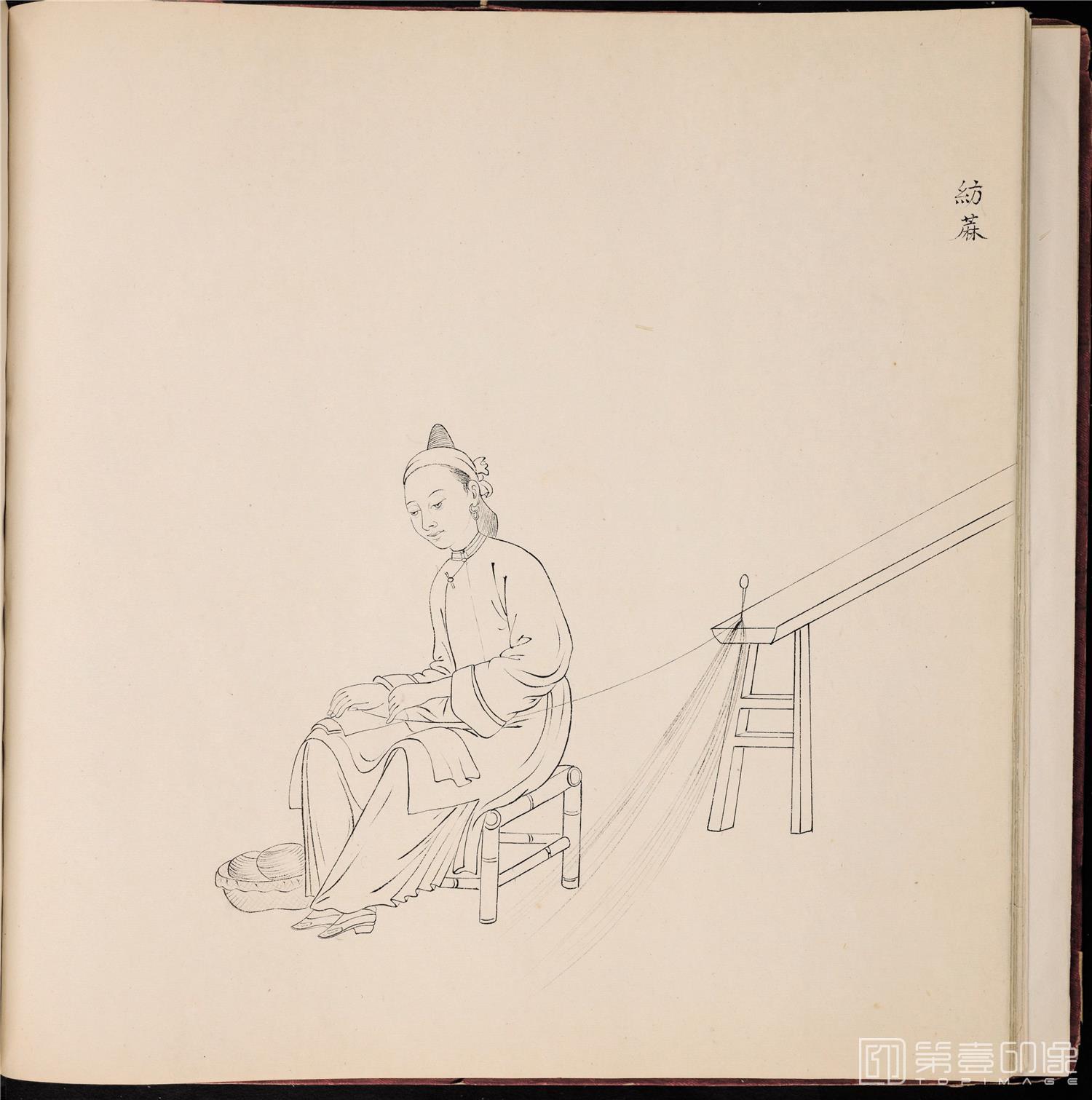 素描-白描街头买卖画册 纸本-194-39x42cm