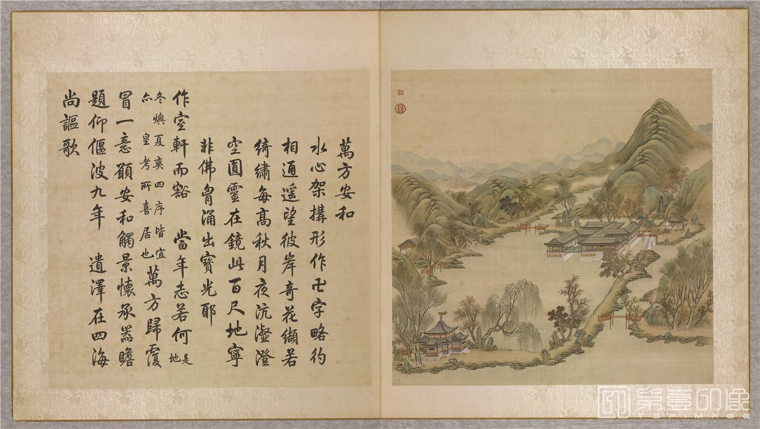 国画-圆明园四十景图册绢本-万方安和-83×75