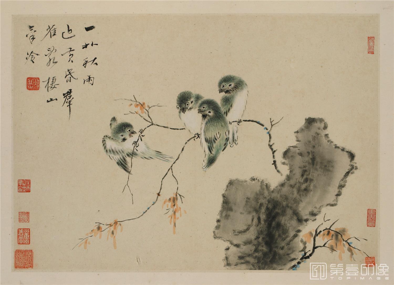 国画-花鸟草虫图册8帧纸本 001-31.2x44.7