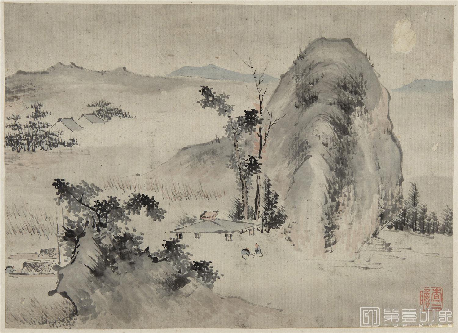 国画-山水人物册纸本-001-23 x 32cm