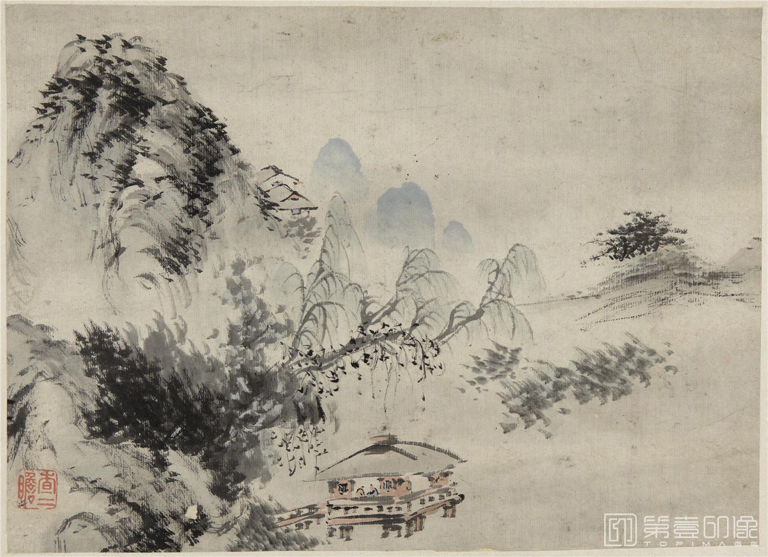 国画-山水人物册纸本-005-23 x 32cm