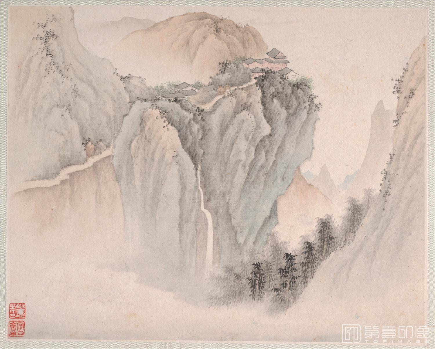 国画-为玉翁作山水册8帧纸本 004-15.2 x 18.9cm