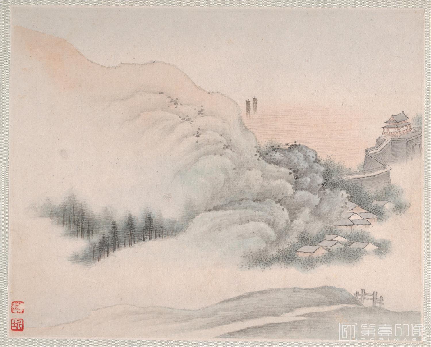 国画-山水册8帧纸本 006-15.2 x 18.9cm