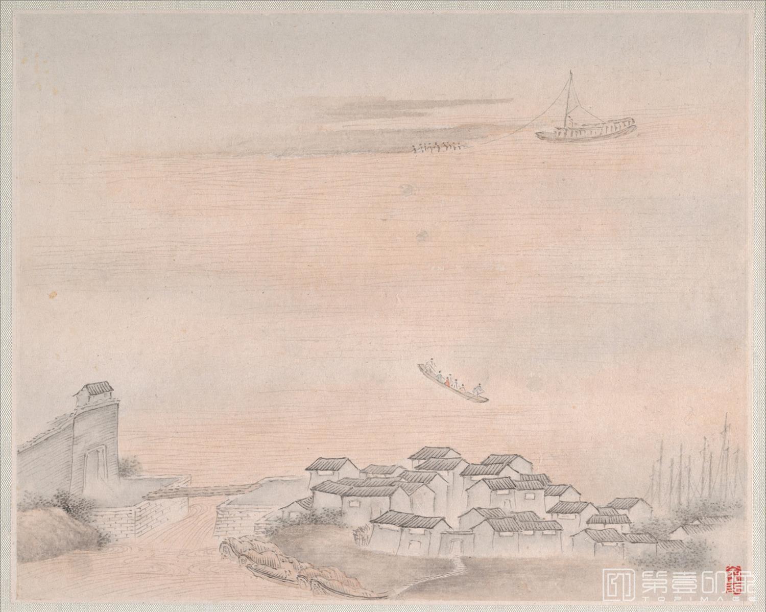 国画-山水册8帧纸本 007-15.2 x 18.9cm