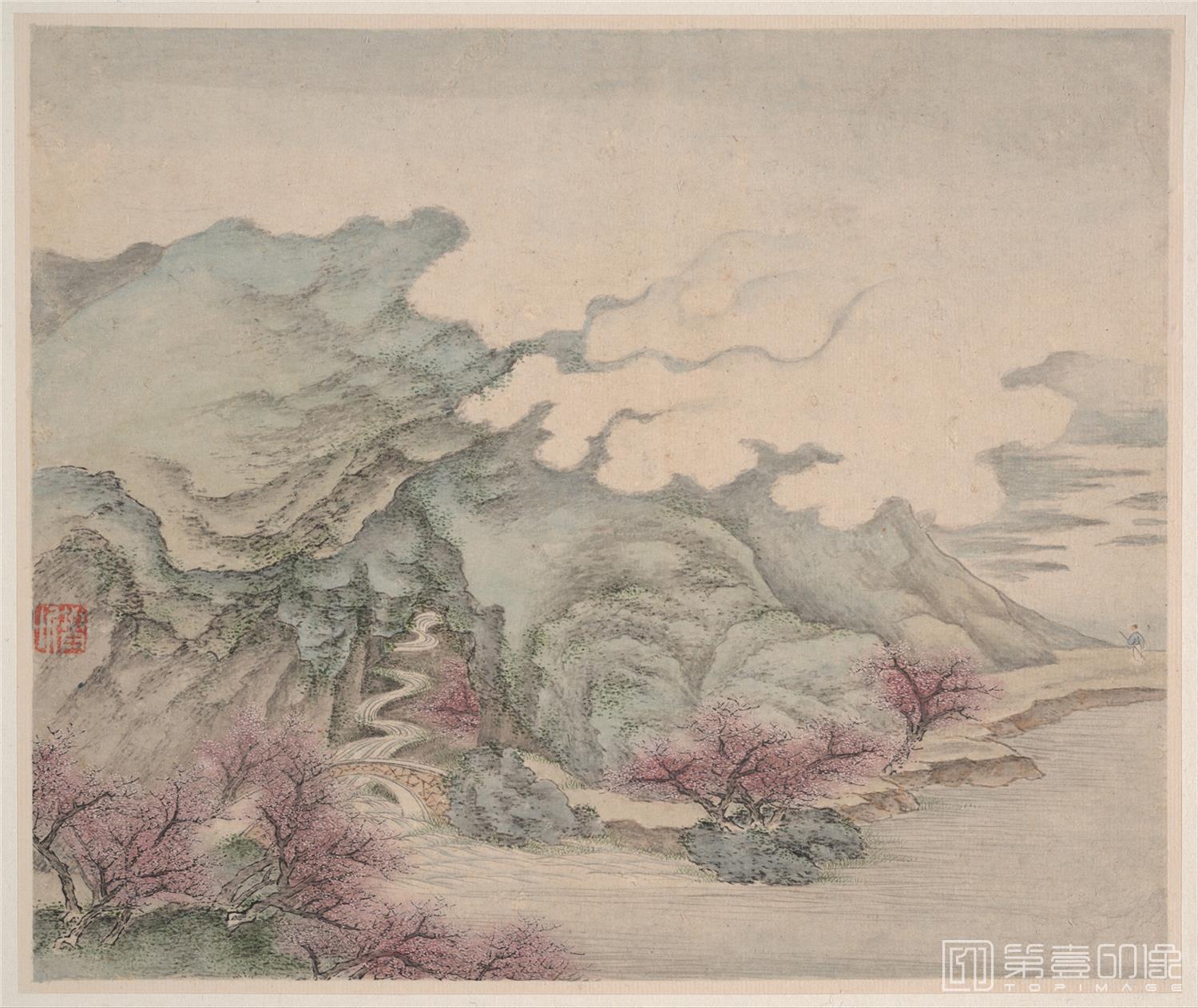 国画-山水册8帧纸本-007-16.8 x 20.3cm