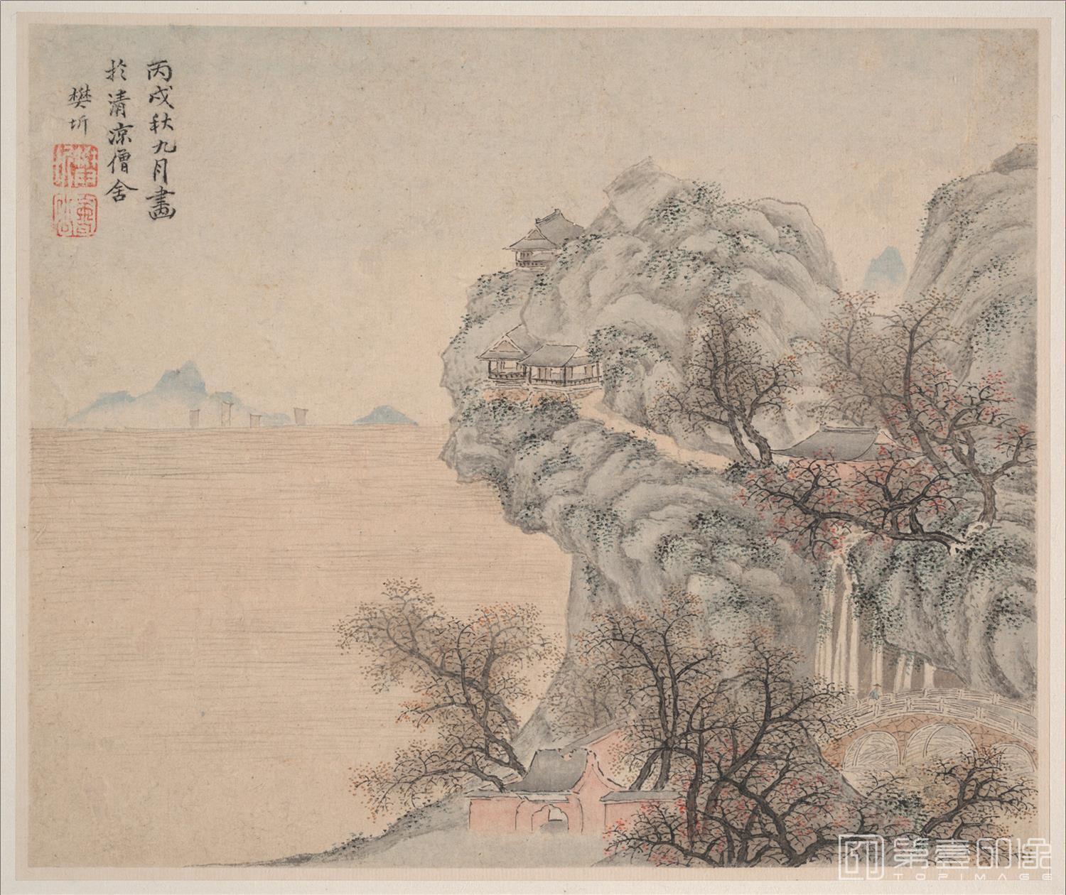 国画-山水册8帧纸本-008-16.8 x 20.3cm