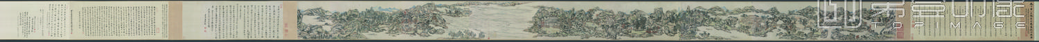 国画-辋川图卷 (全景图)纸本-36.5 x 1055.4cm