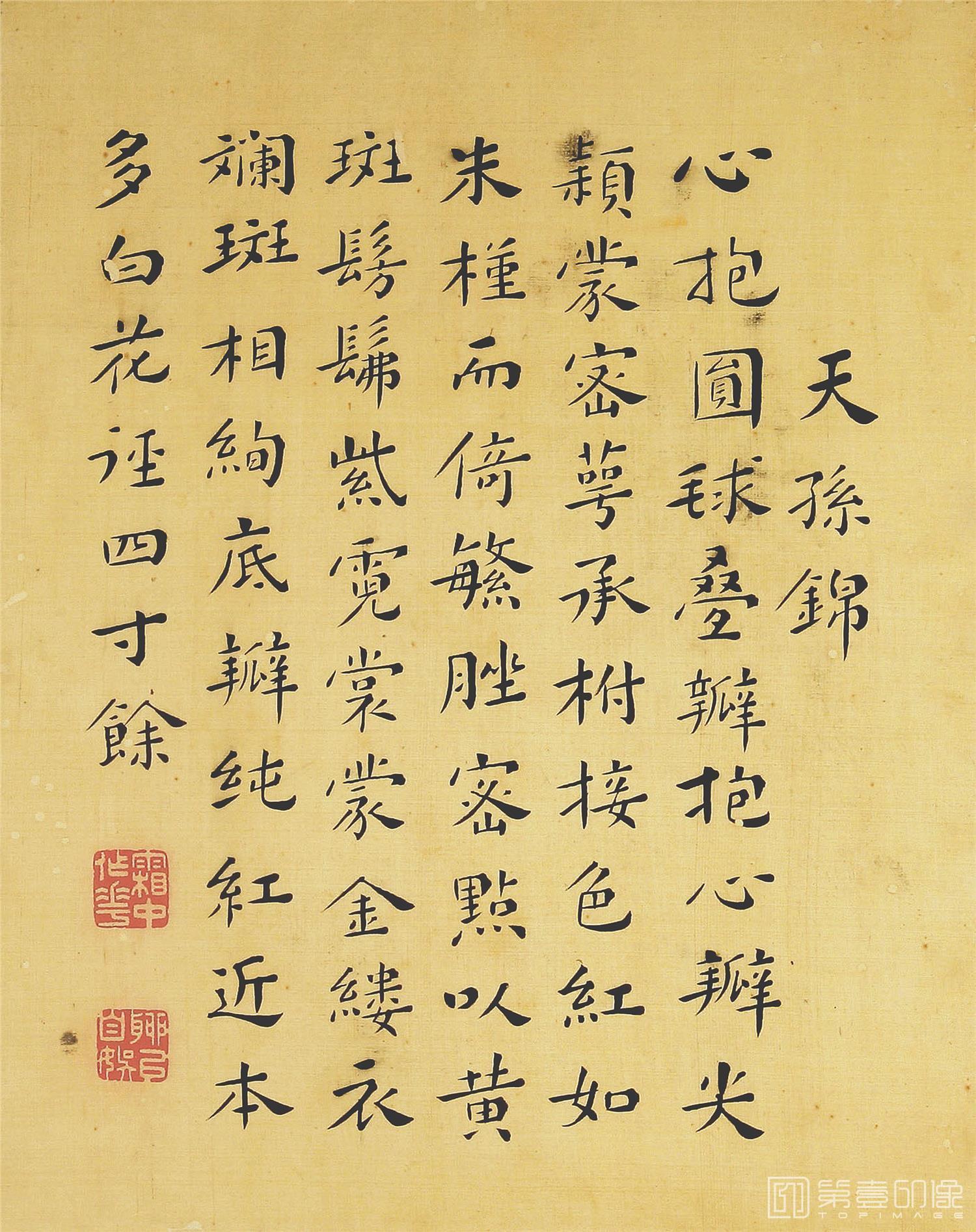 书法-菊谱图册页描金纸-25x22cm-31