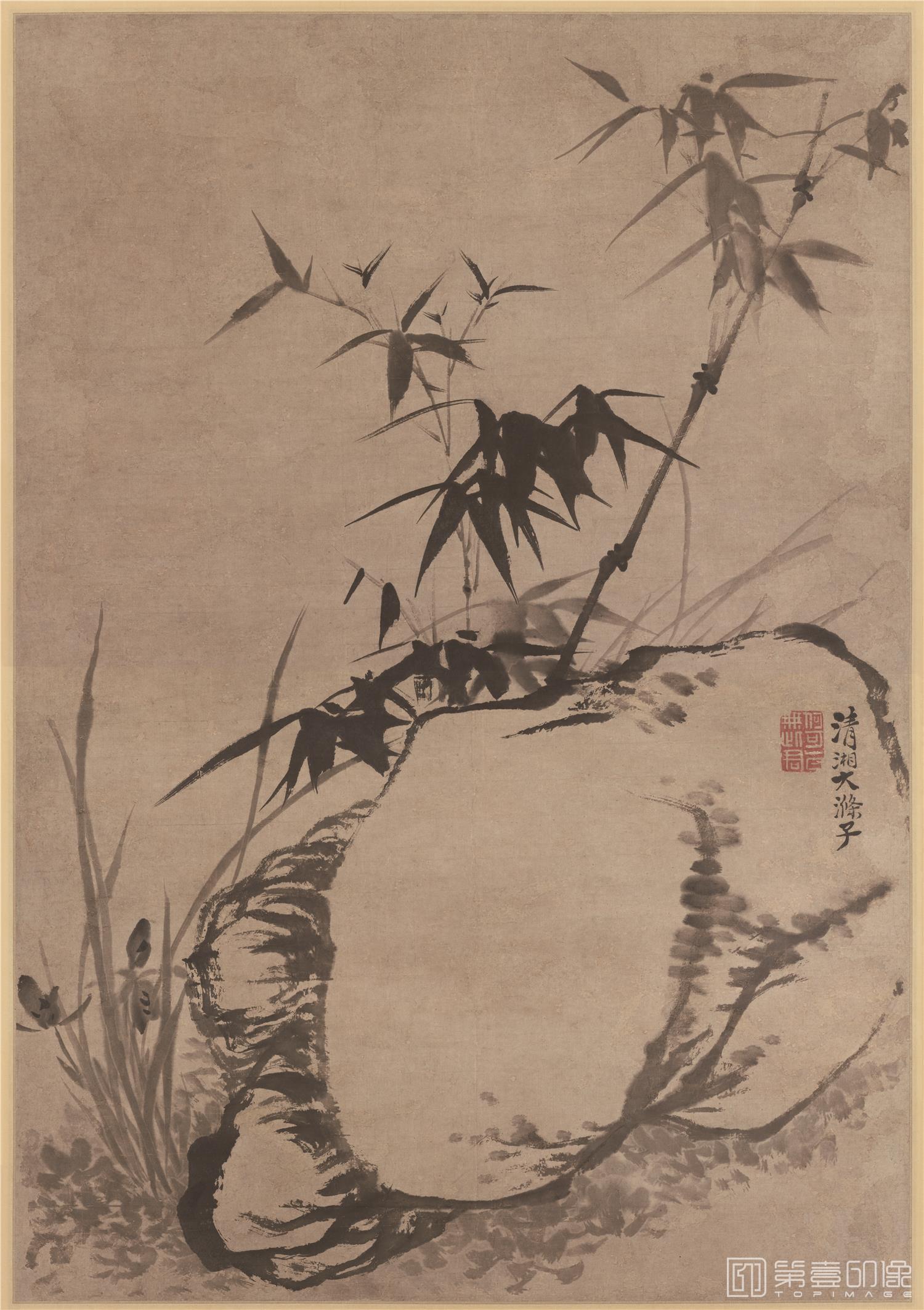 国画-兰竹真迹图纸本-165.8x72.3cm